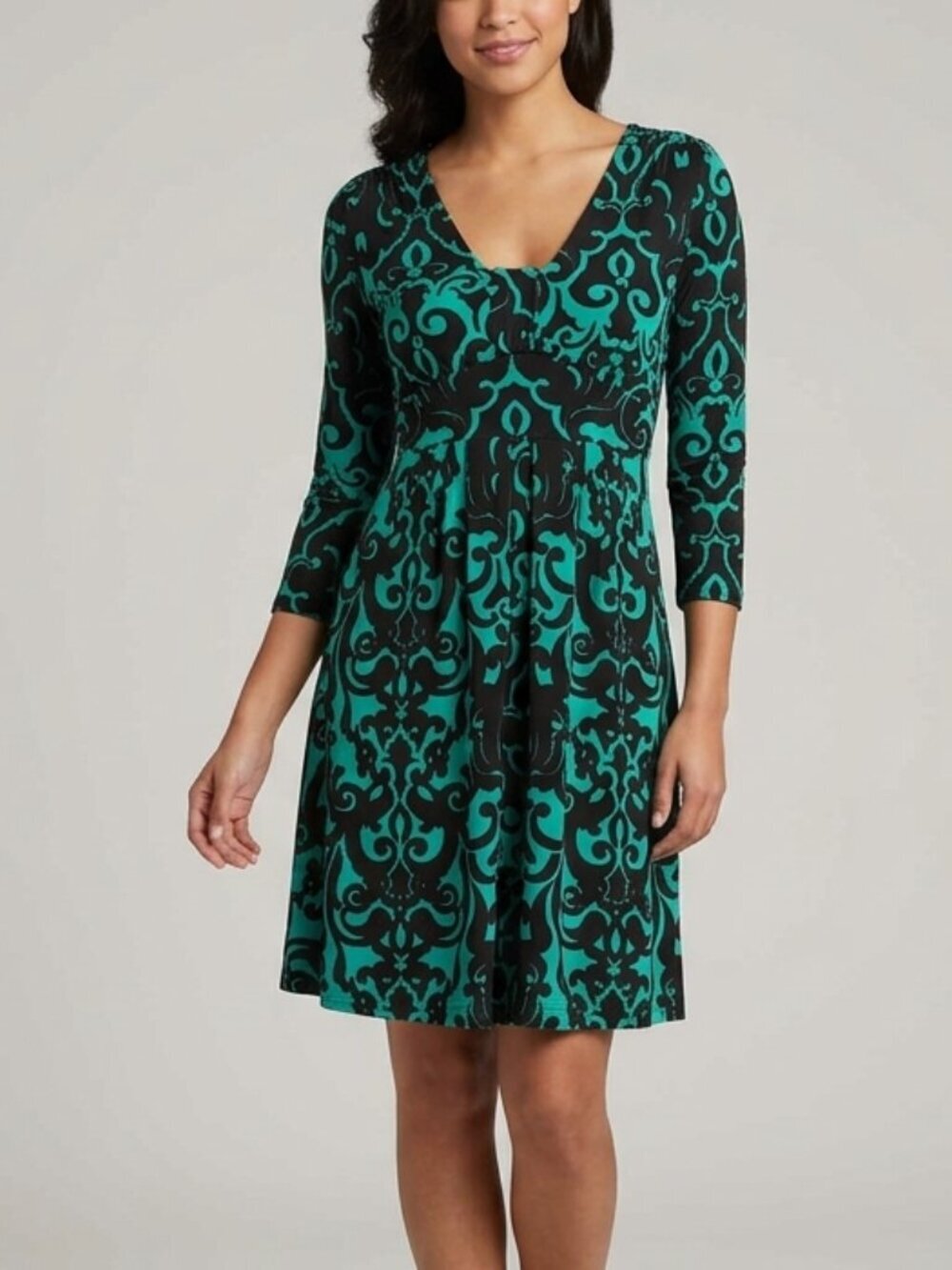 INC Green and Black Stretchy Dress